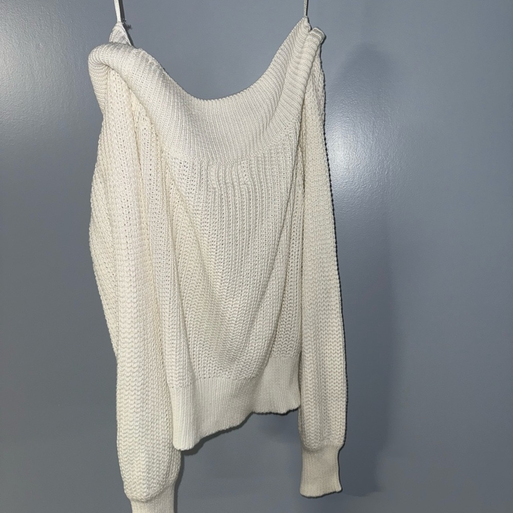 Cozy White Knit Sweater